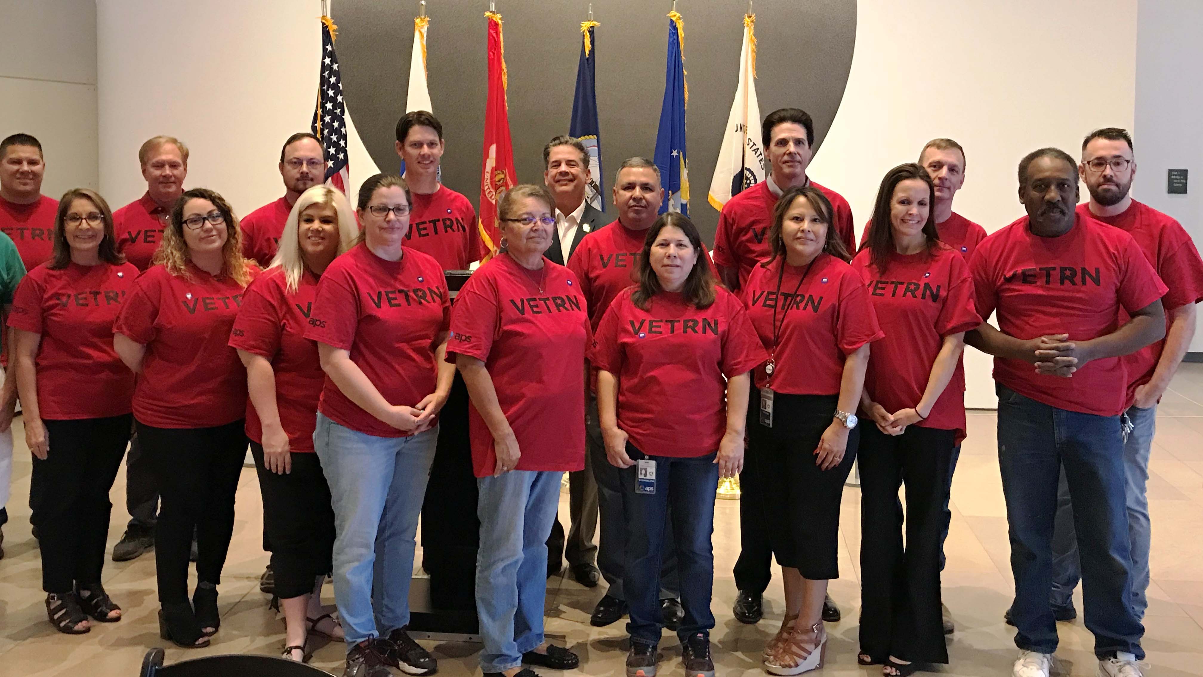 APS employee veterans standing together for a picture