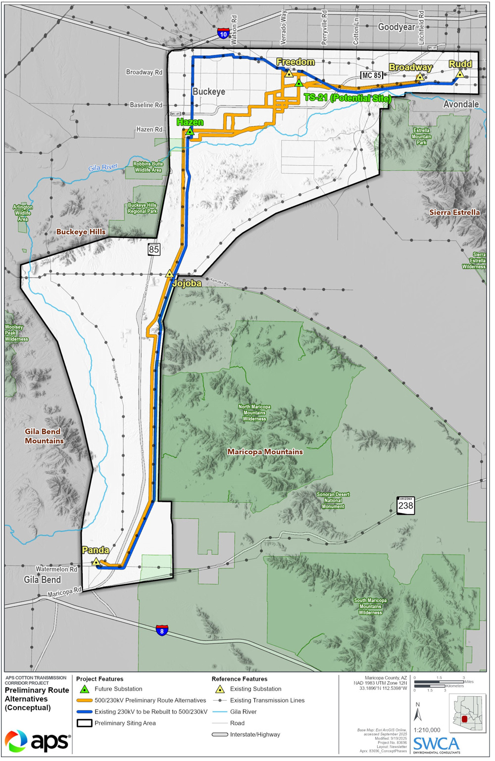 Cotton Transmission Corridor Preliminary Map