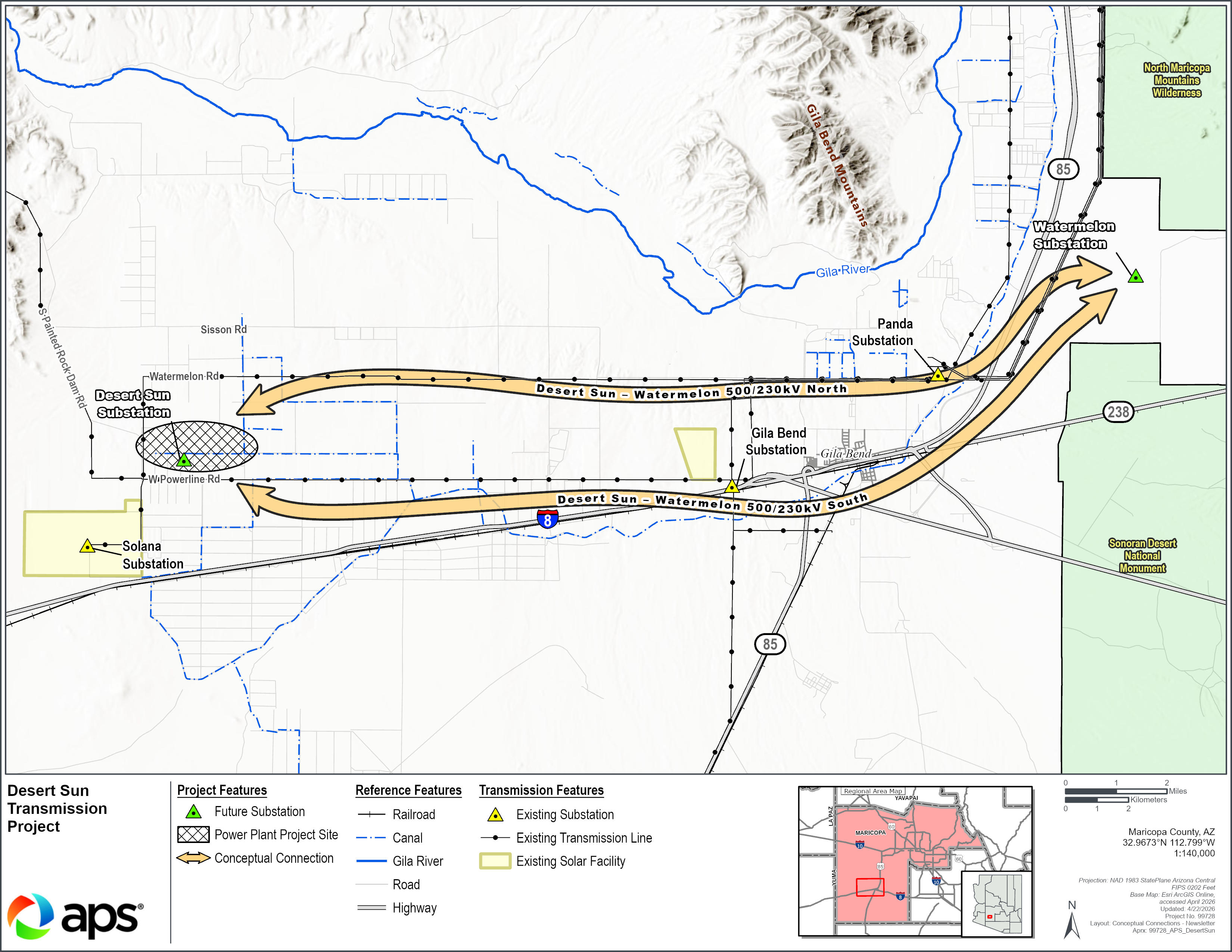 Desert Sun Line Project Map