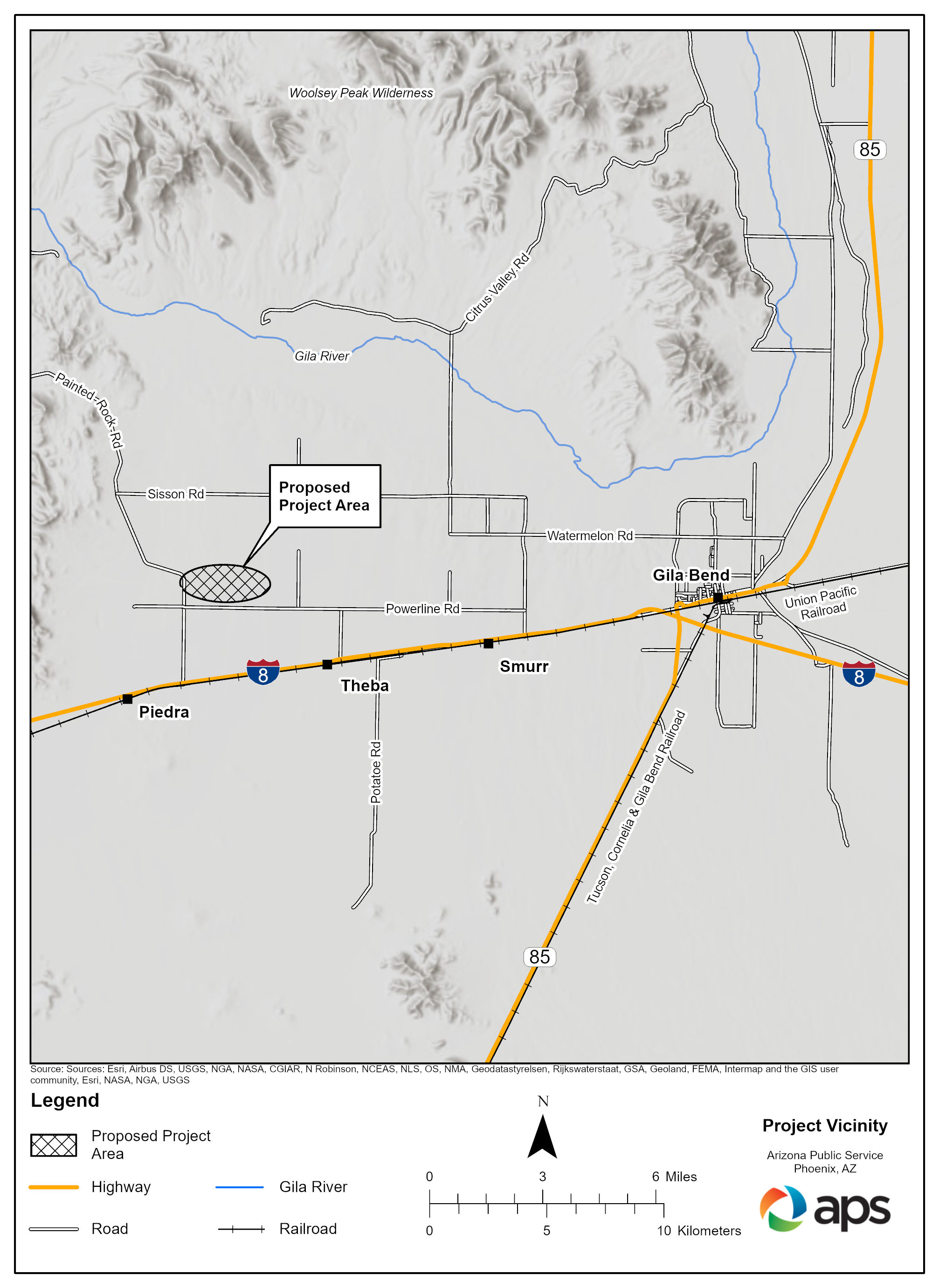 Desert Sun Proximity Map