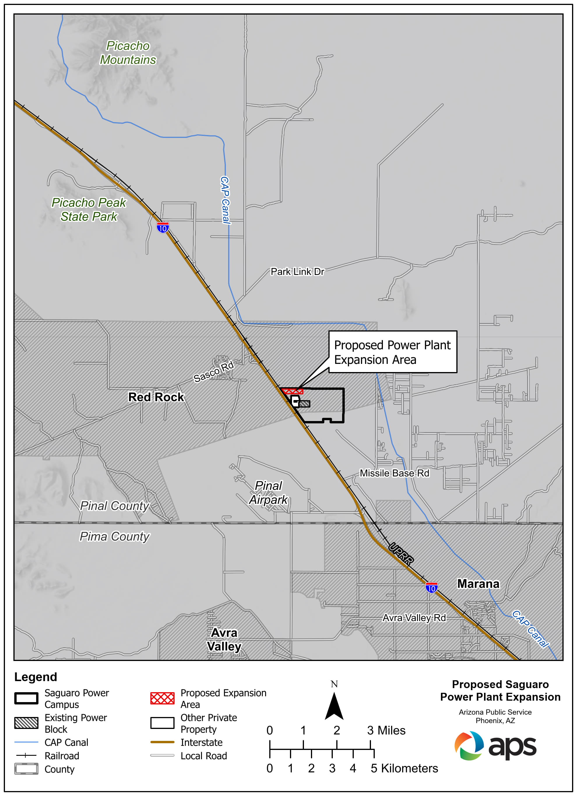 Saguaro Plant Expansion Area Map