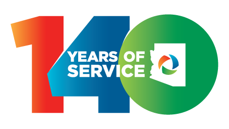 APS 140 Years of Service Anniversary logo