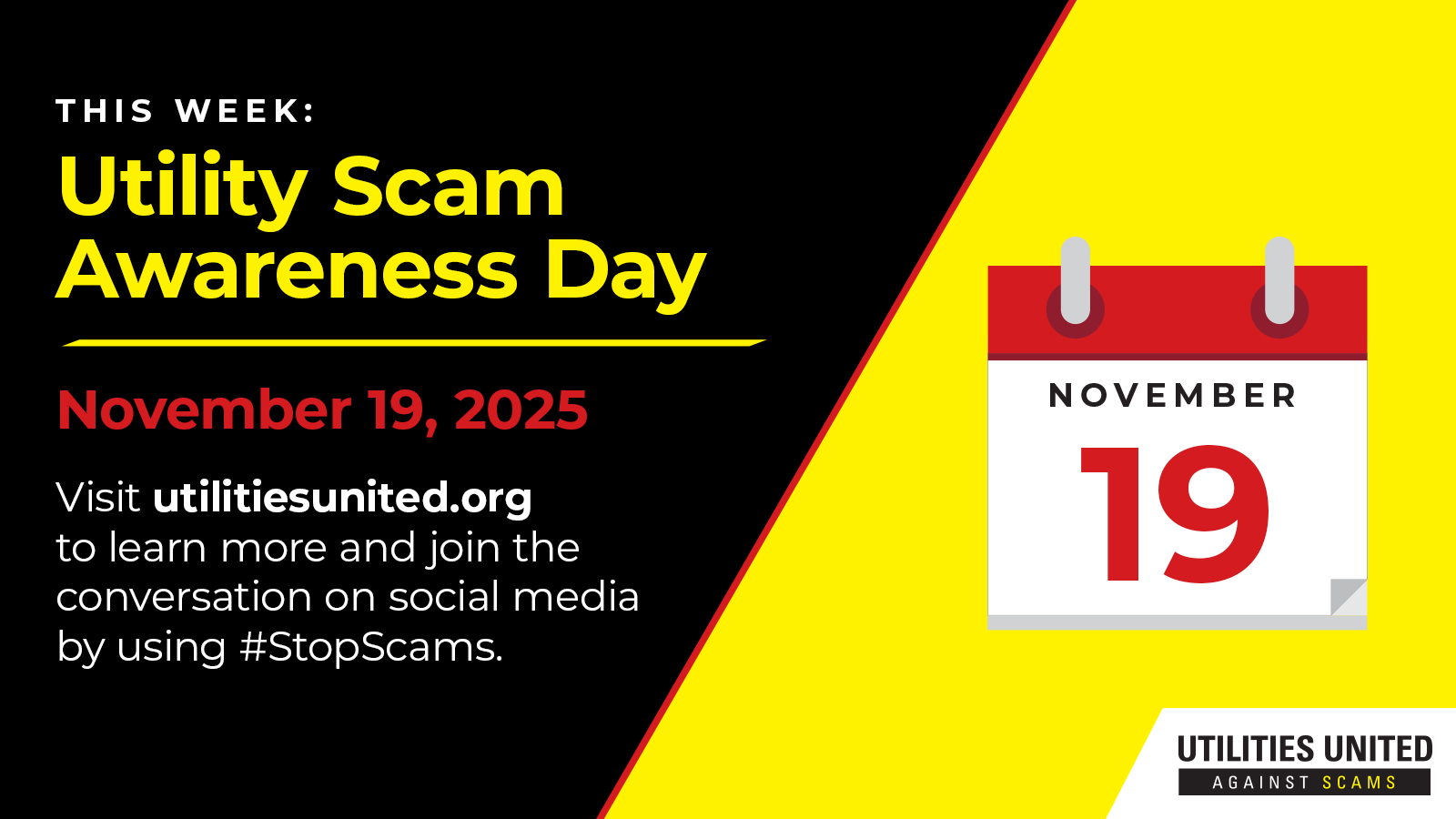 Utility Scam Awareness Day flier