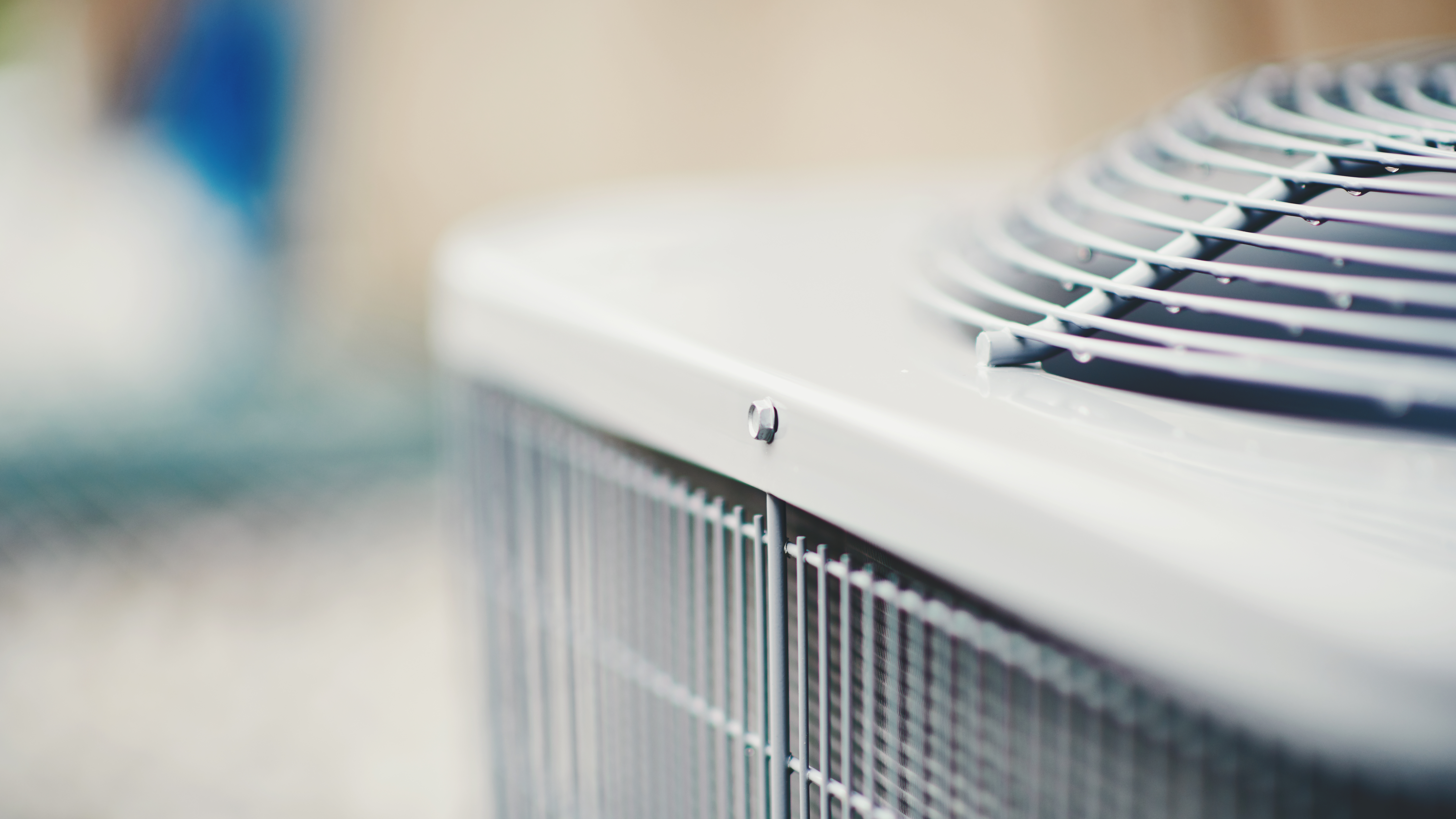 Close up view of an AC unit