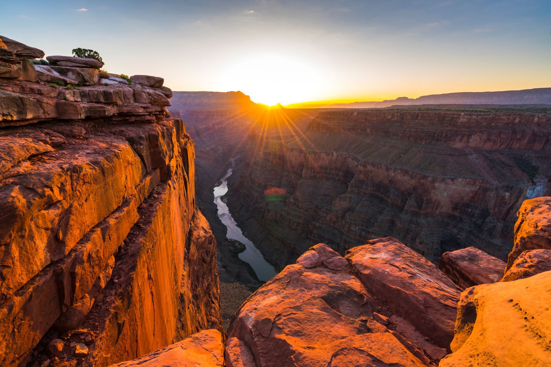 Sunset view of the grand canyon