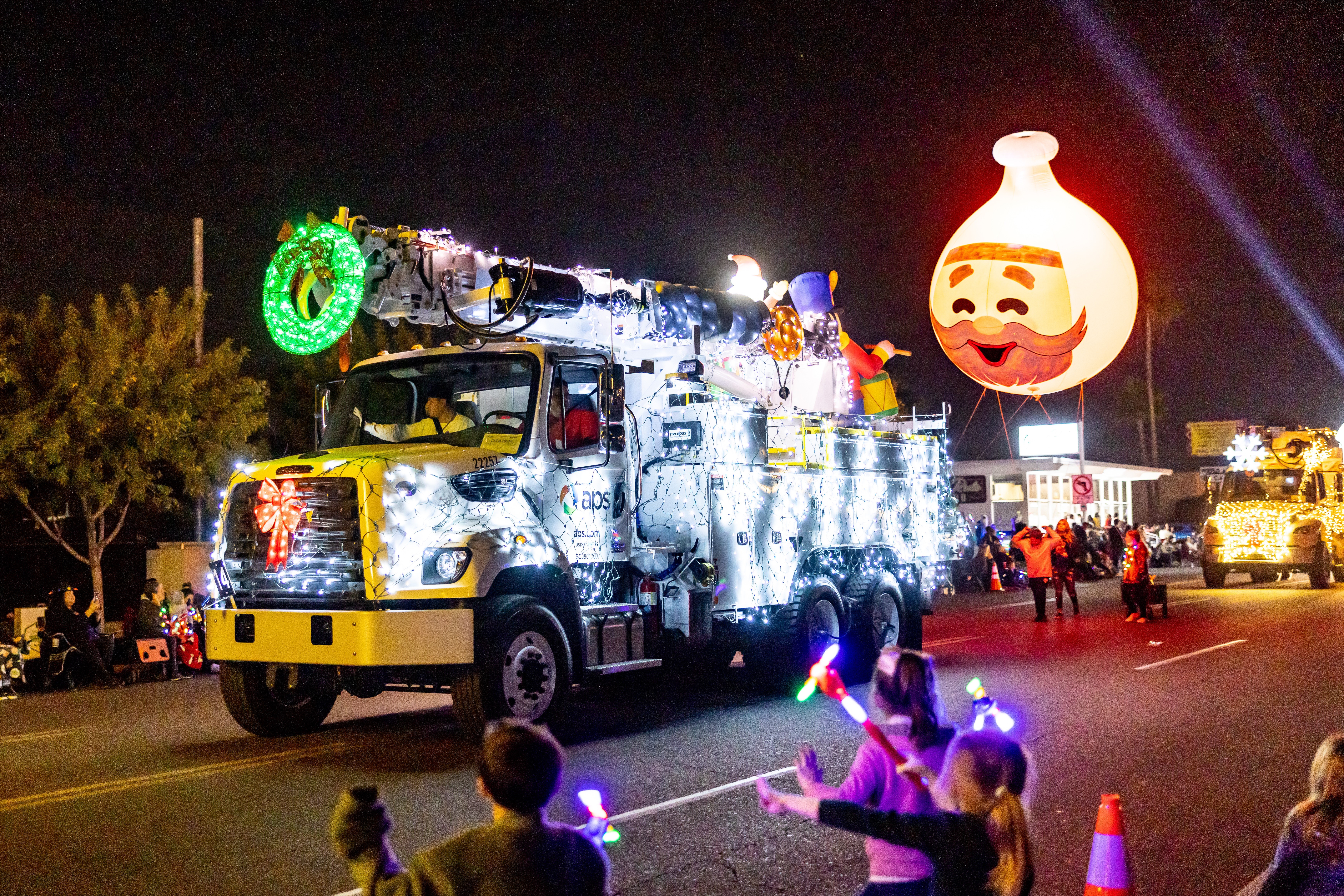 electronic light parade bucket truck