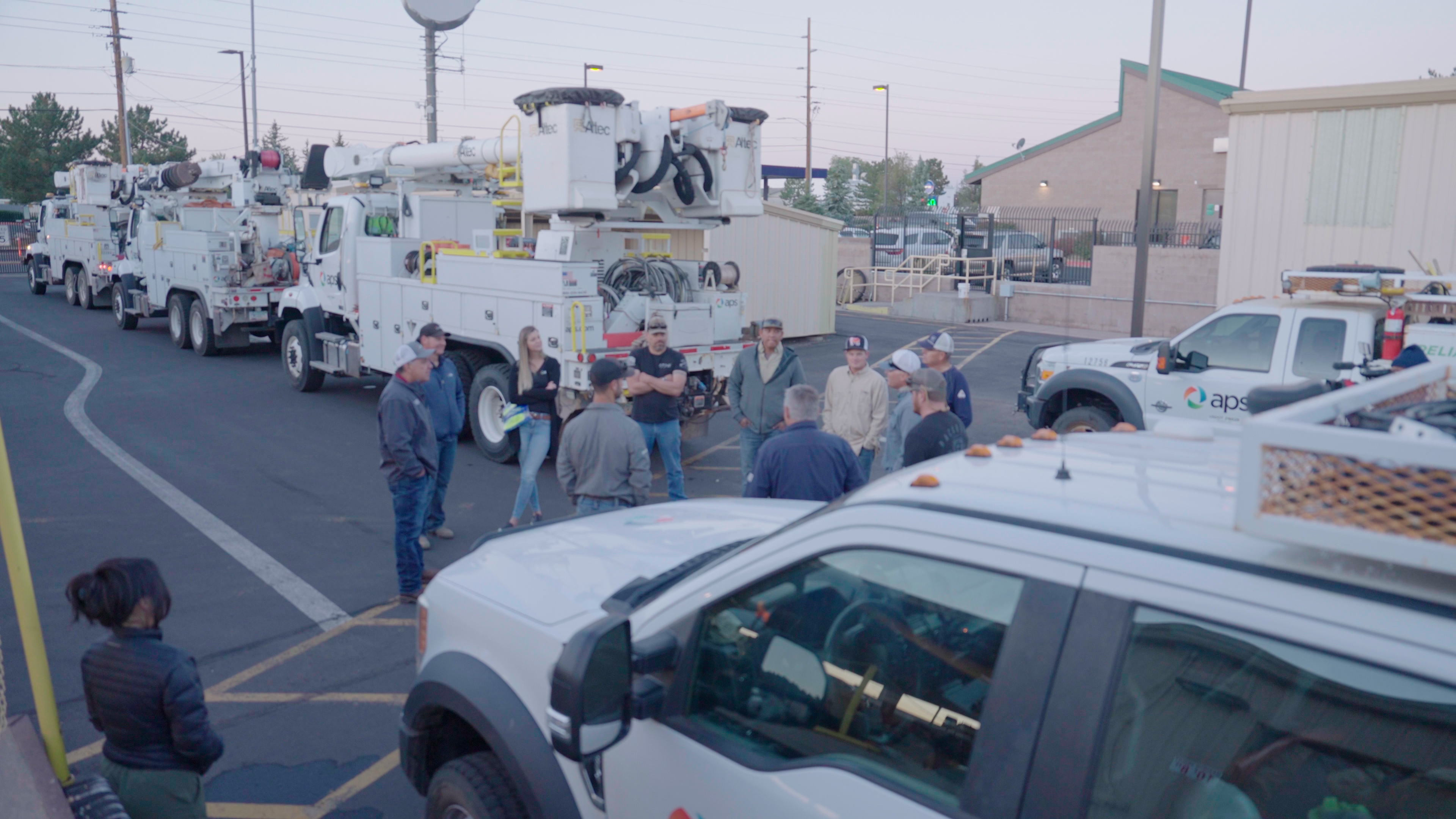 APS Crews ready to drive to Florida after Hurricane Milton