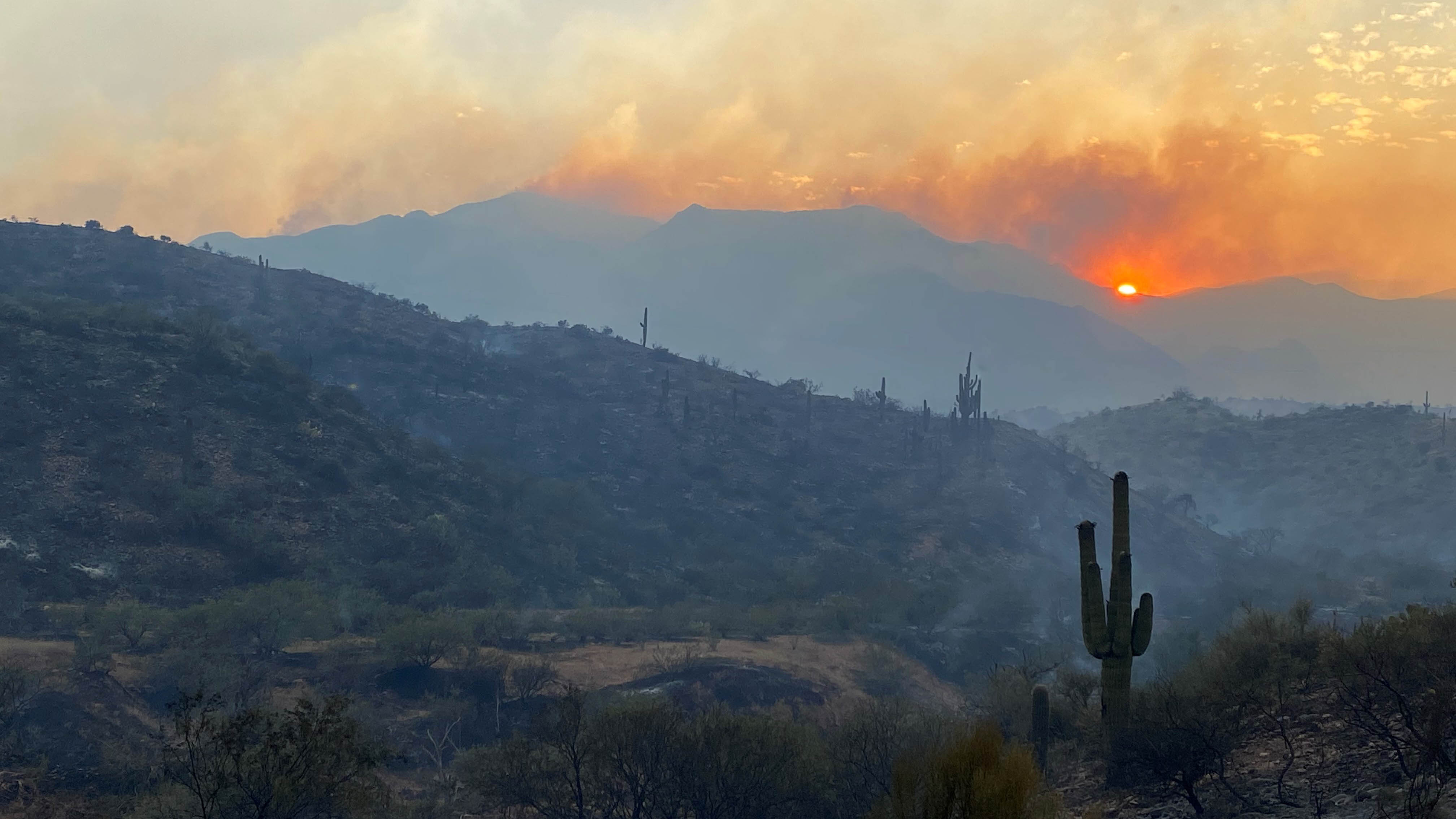 sunset wildfire