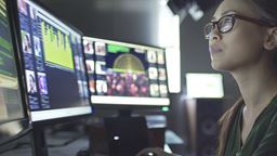 woman computer screen