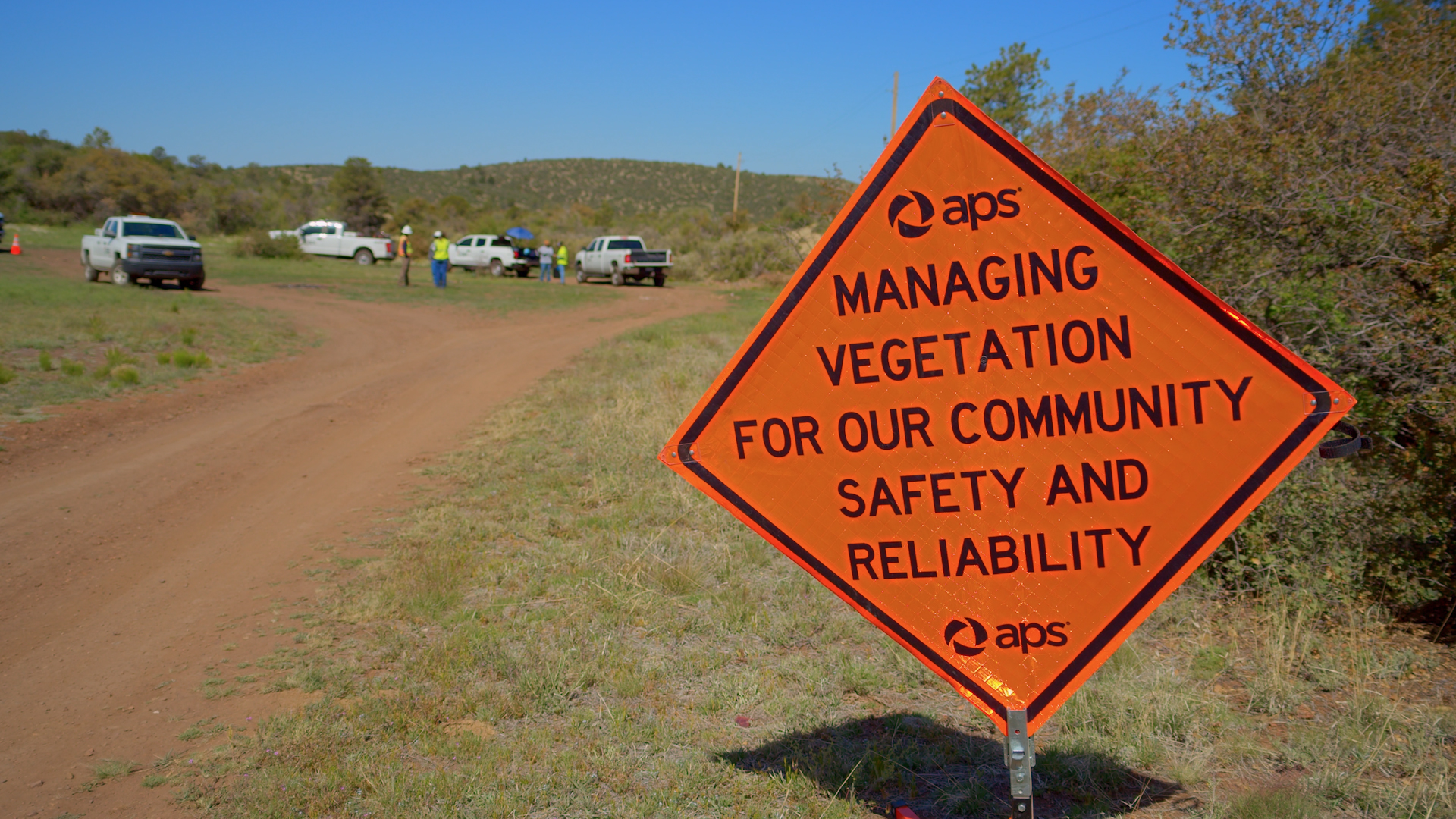 Vegetation Management road sign