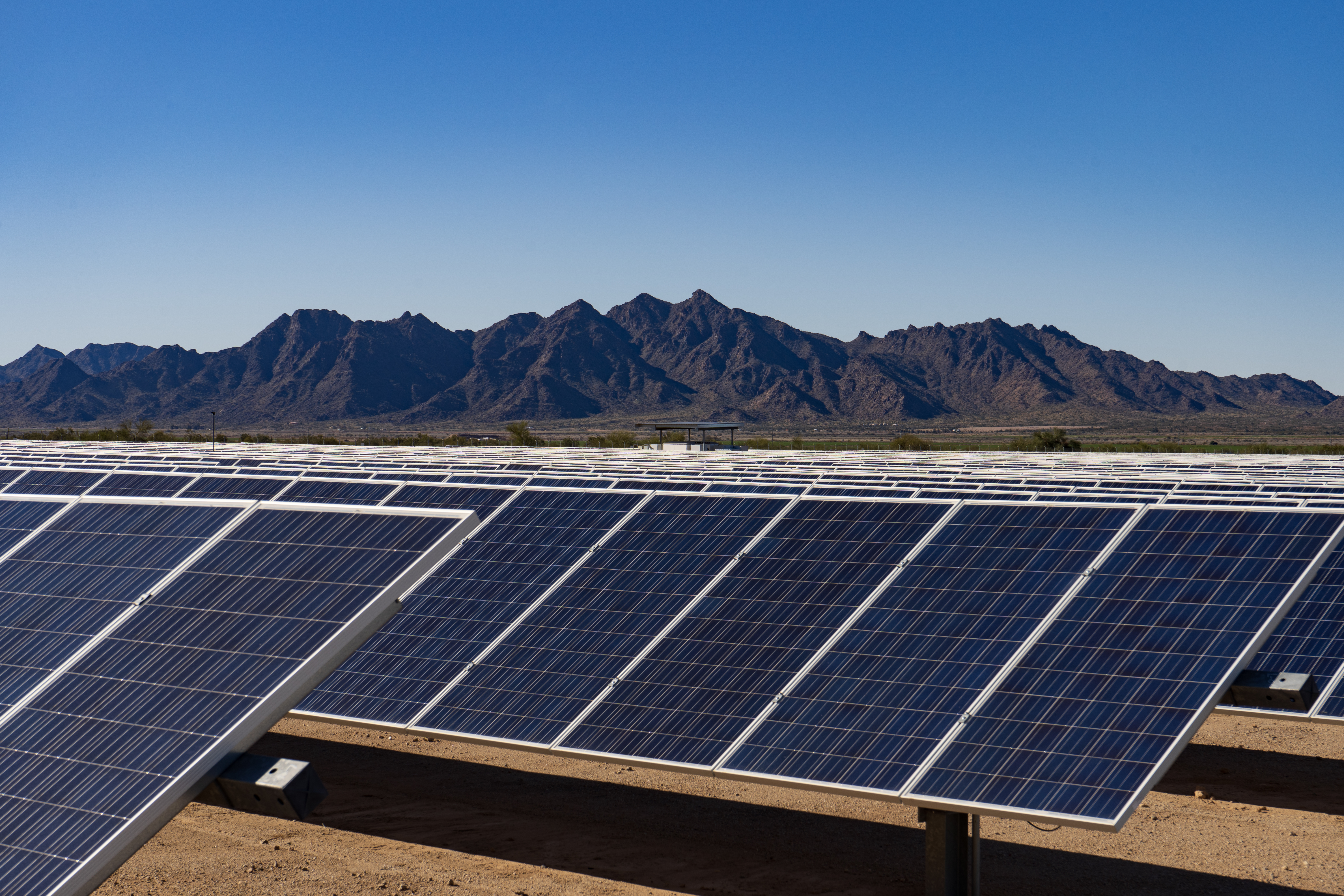 solar panel field