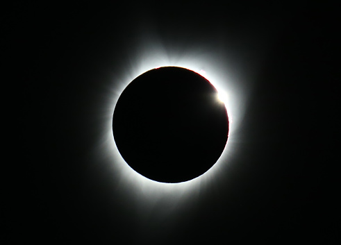 An image of a solar eclipse. 