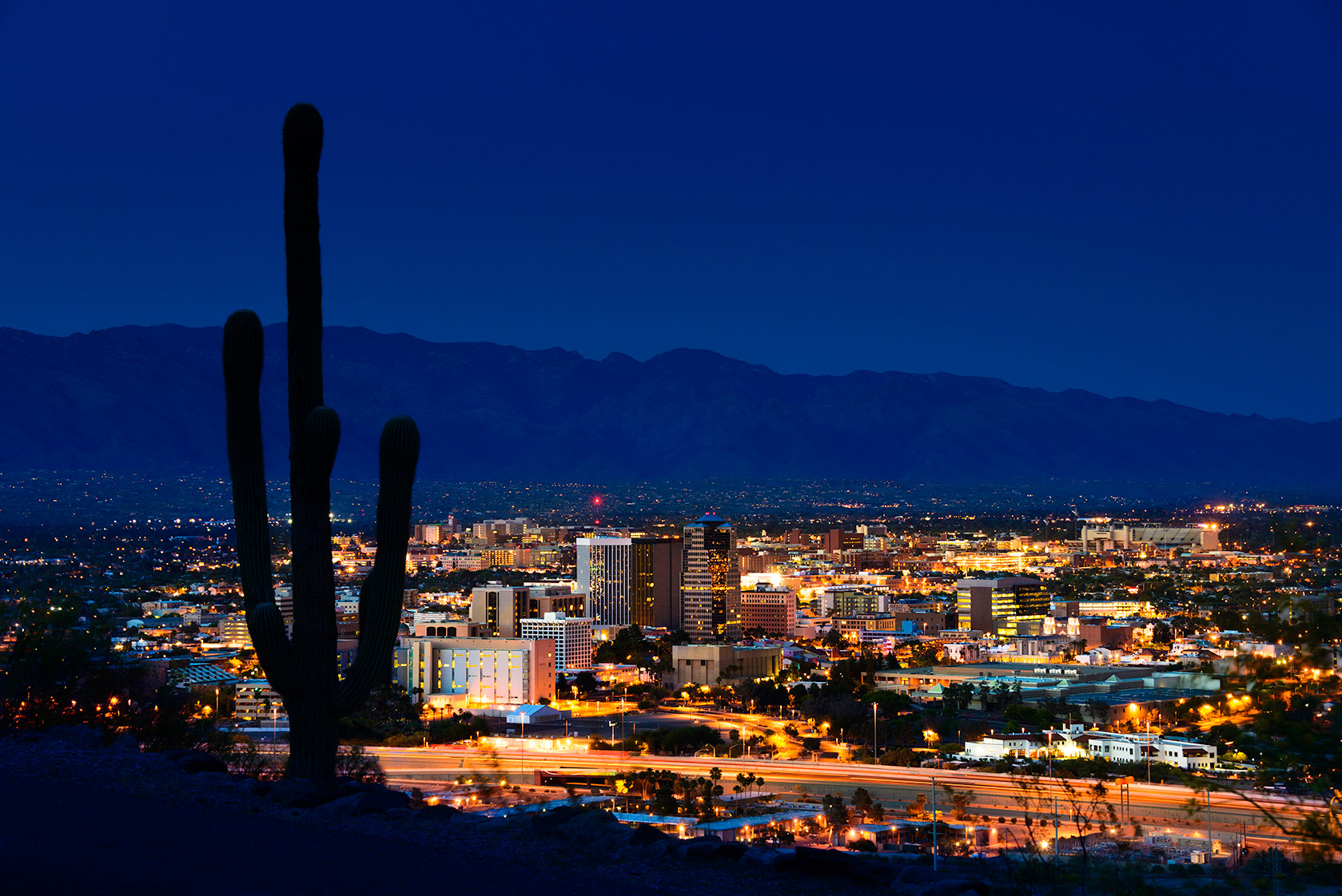 Arizona city view at night.