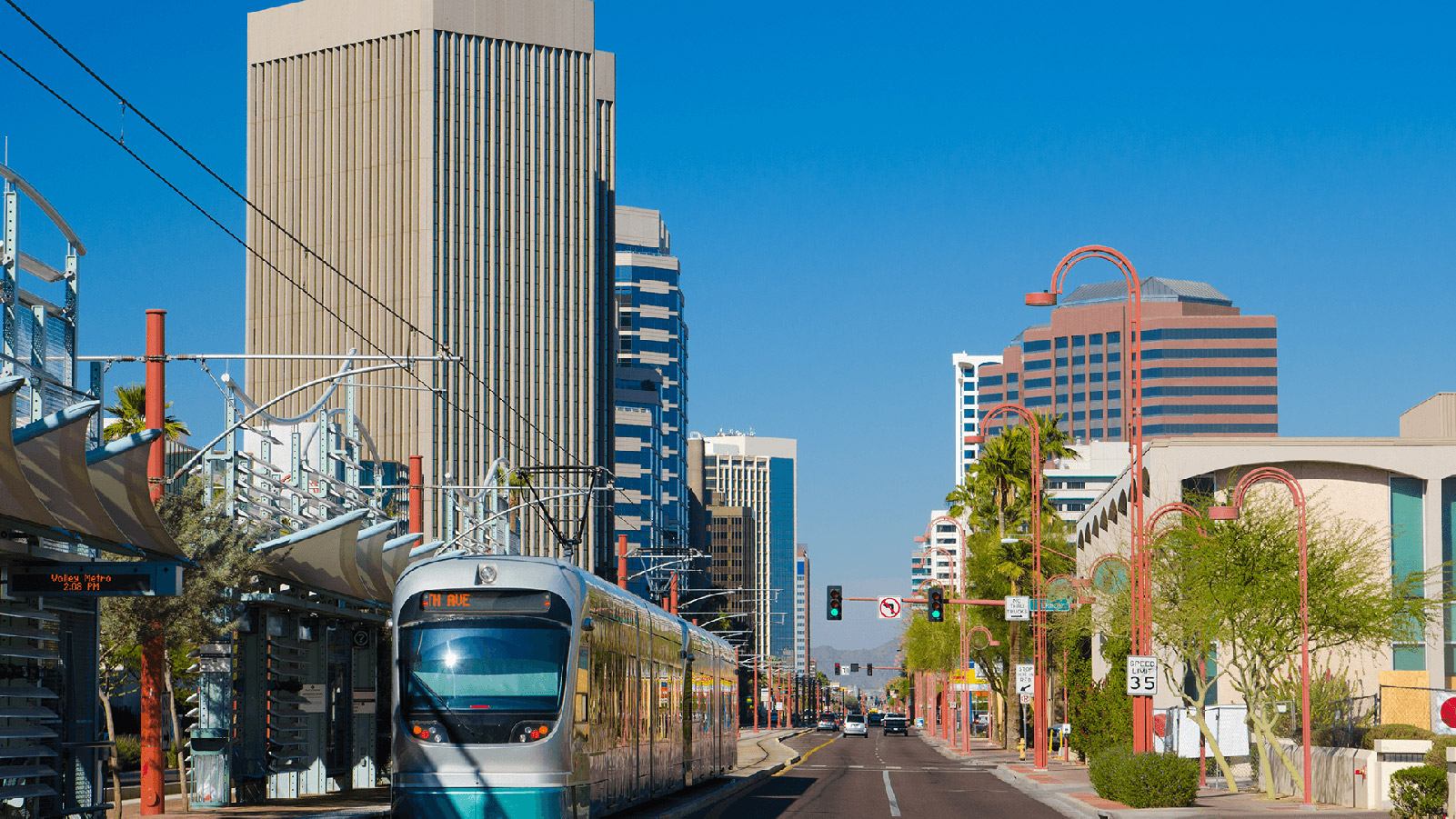 Downtown Phoenix light rail station.