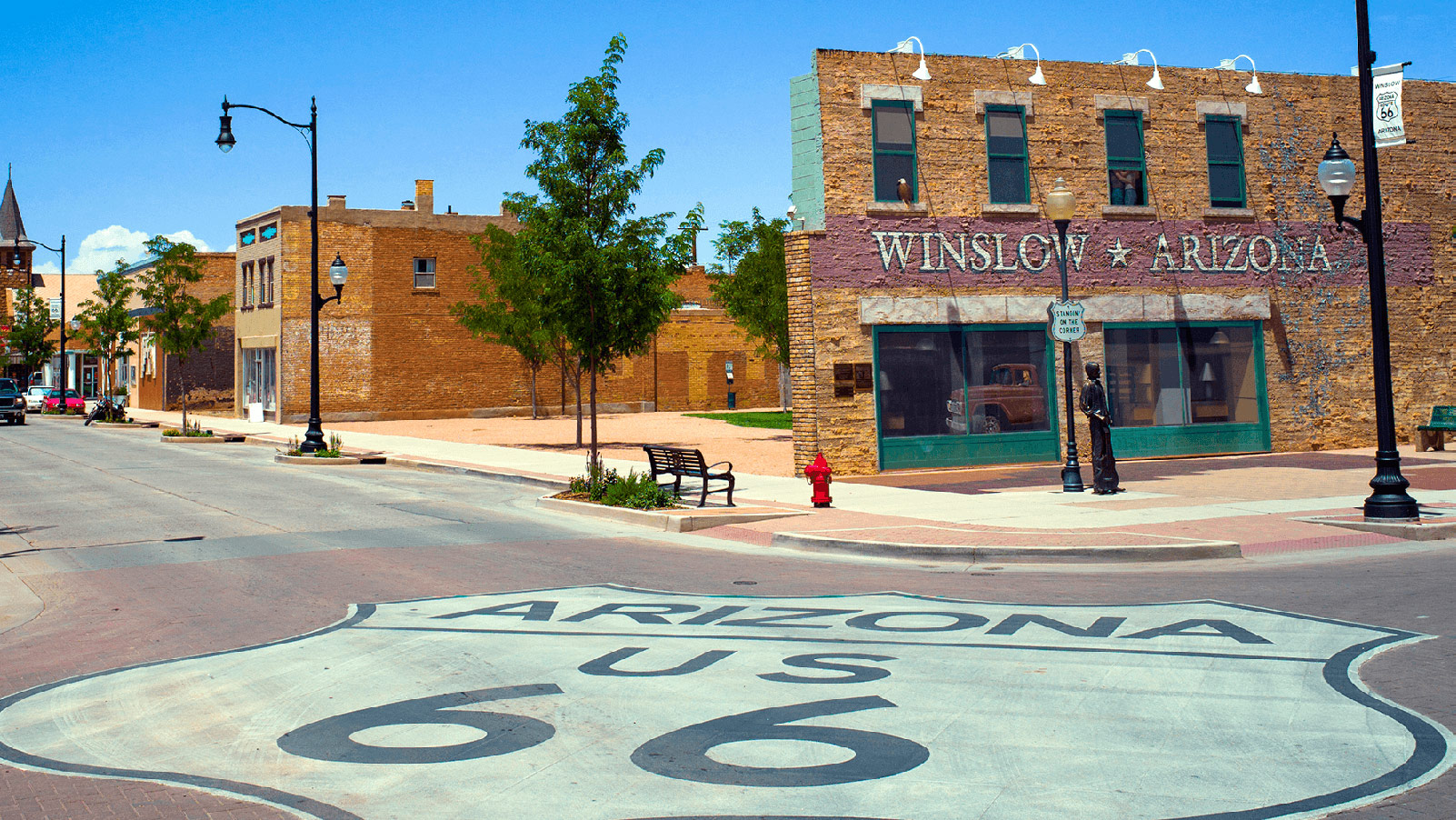 Route 66 sign in Winslow, Arizona