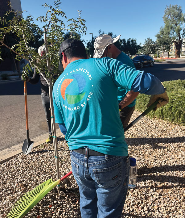 Planting trees in the community
