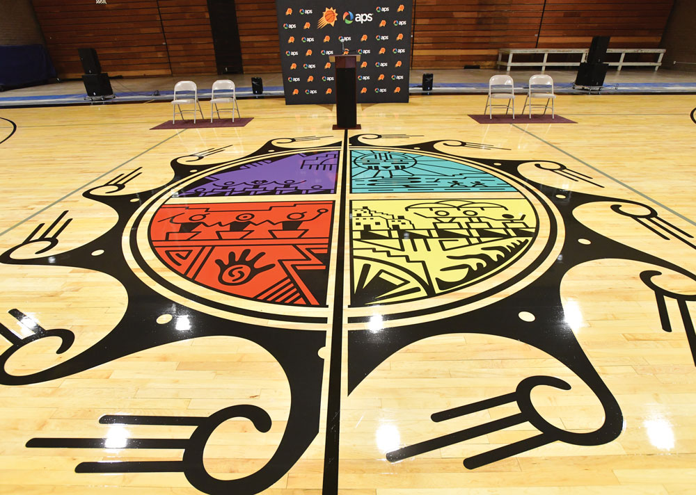 Design on a new Hopi basketball court
