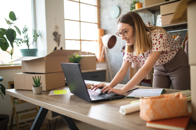 Businesswoman at desk