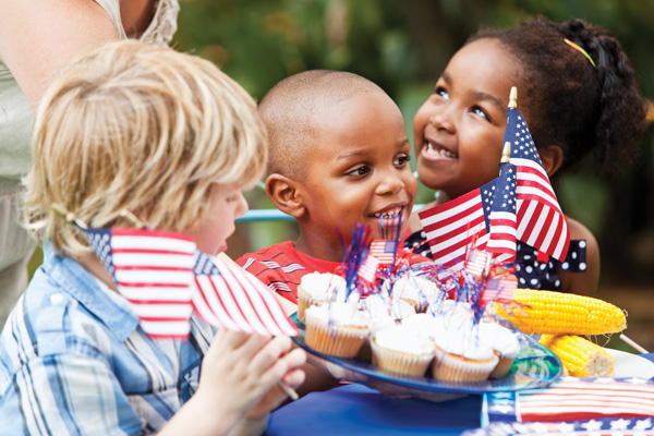 Kids on the fourth of July