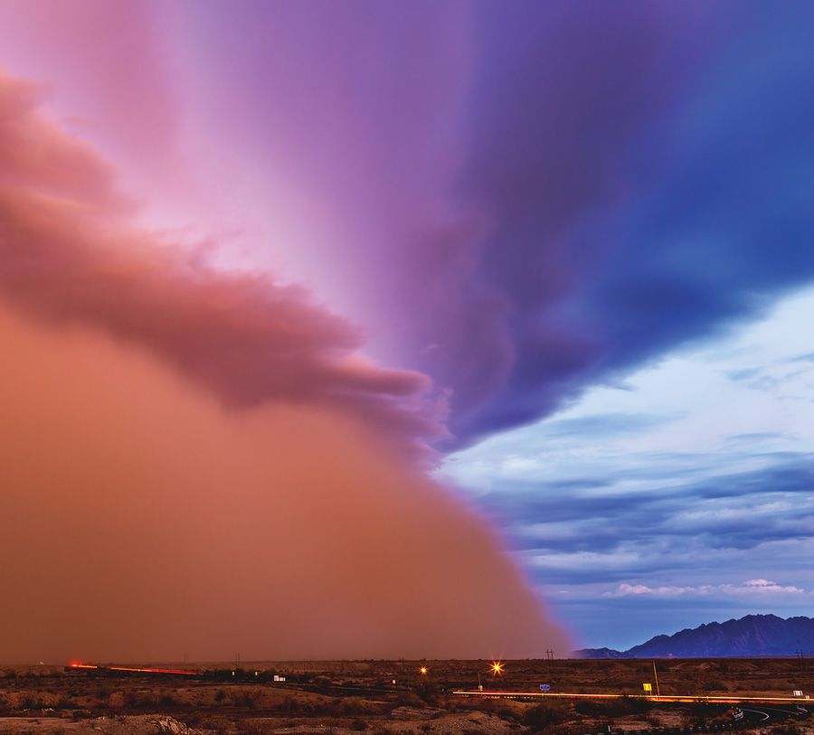 Monsoon storm over the desert