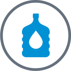 Icon of a water bottle