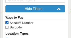 Image showing "Account number" selected 