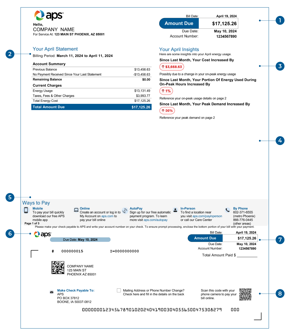 Medium General Service bill - page 1