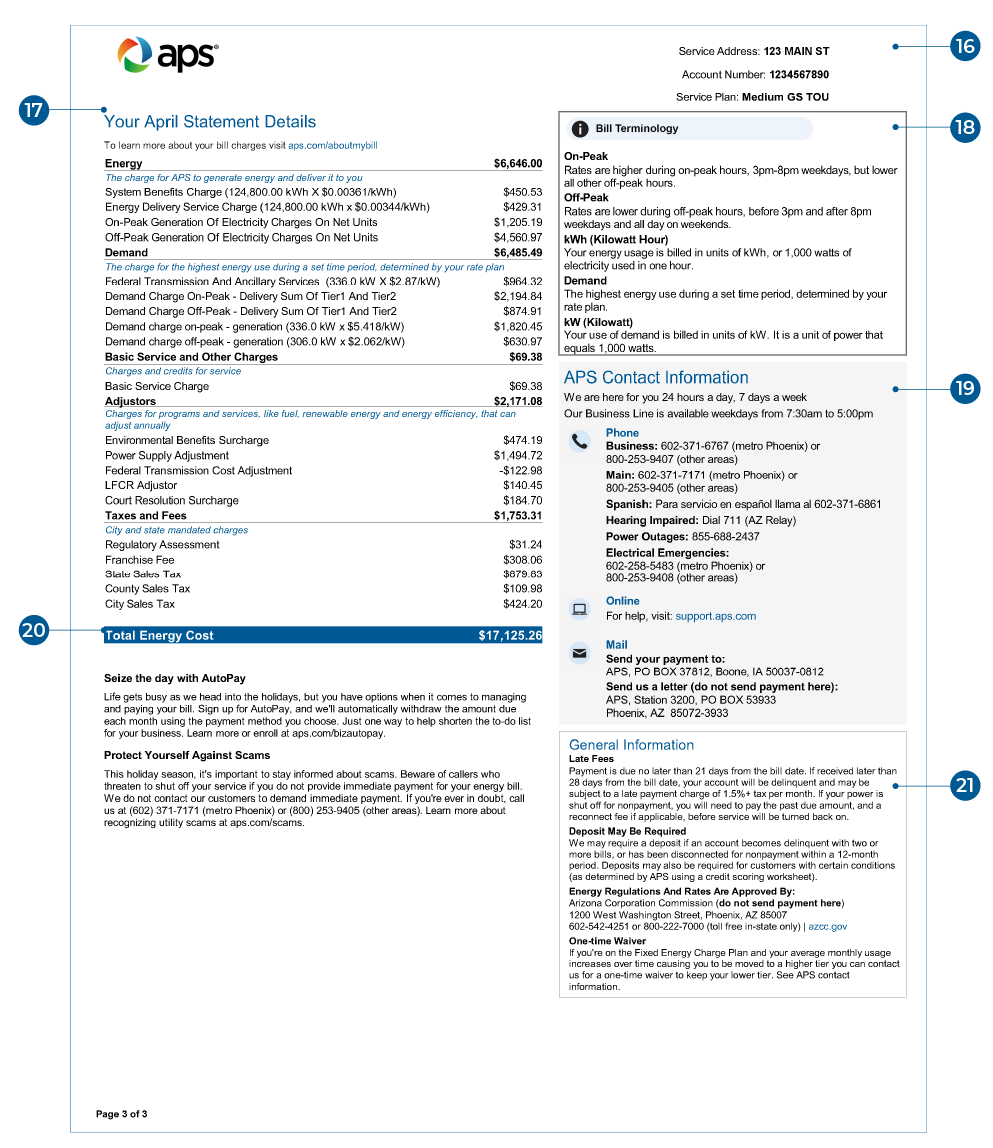 Medium General Service bill - page 3