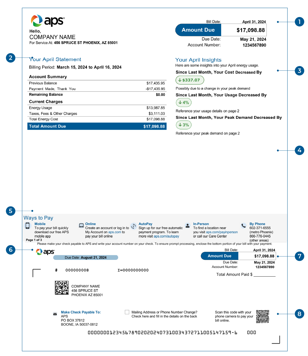 Medium General Service bill - page 1