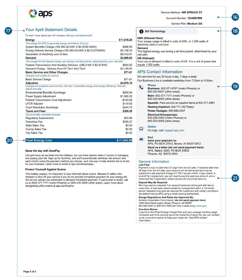 Medium General Service bill - page 3