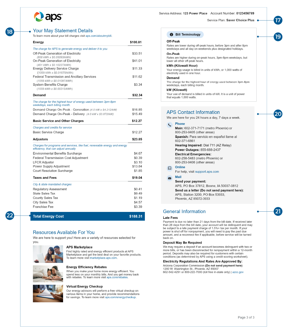 Saver Choice Plus bill - page 3