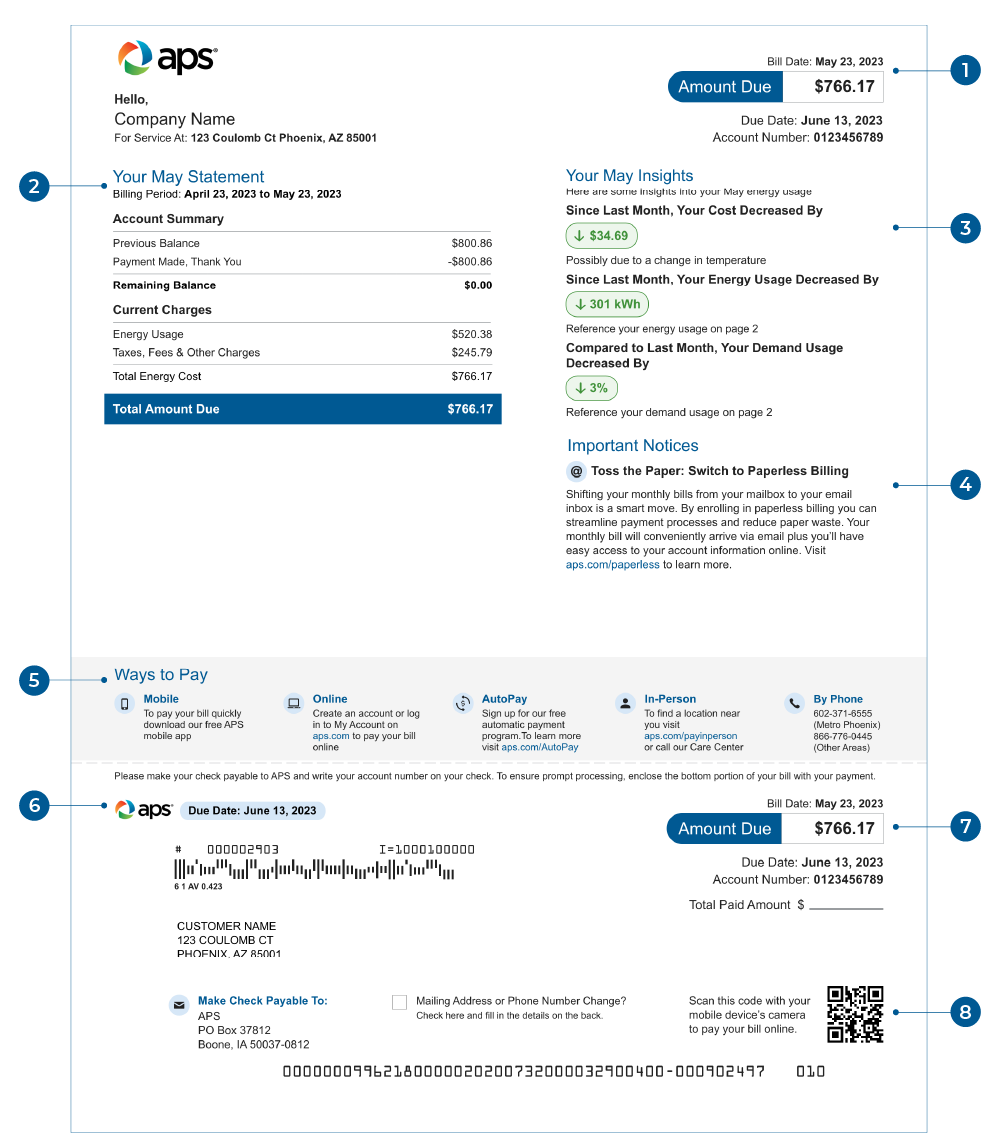 Small General Service bill - page 1
