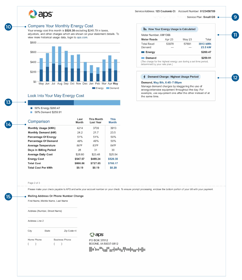 Small General Service bill - page 2