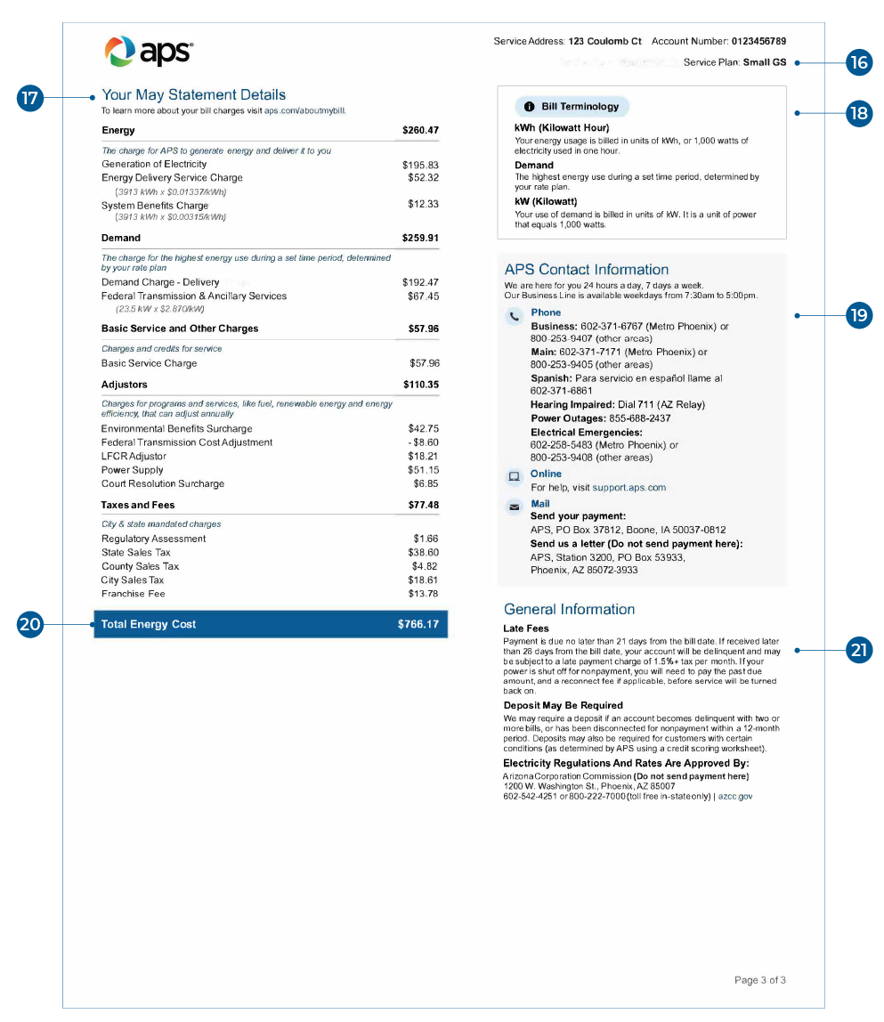 Small General Service bill - page 3