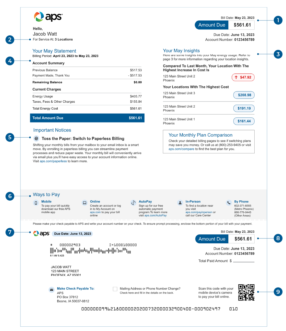 Summary Billing page 1
