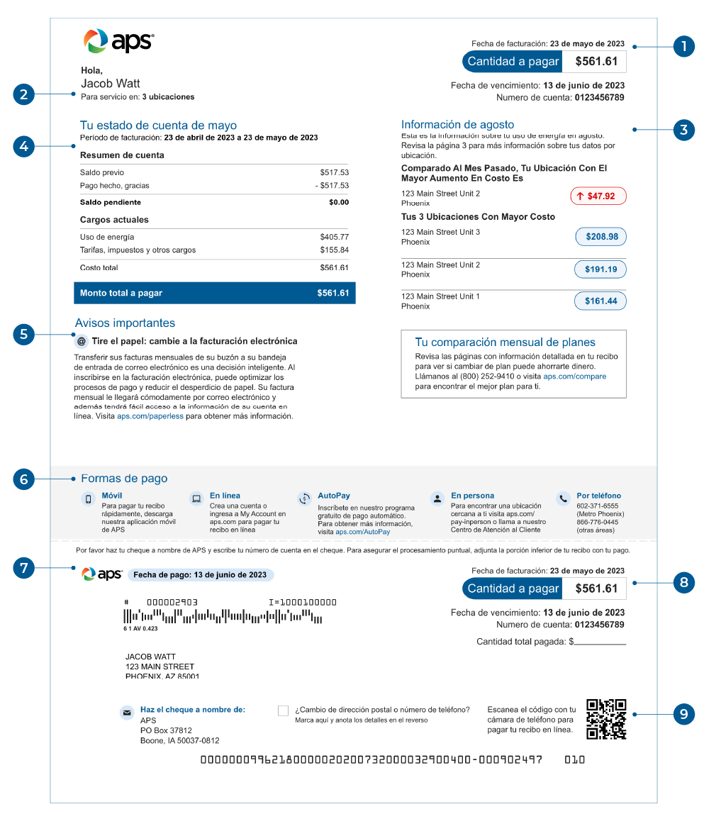 Summary Billing page 1