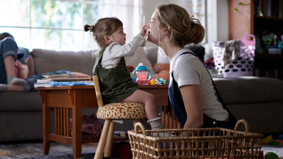Mom and daughter in a nursery
