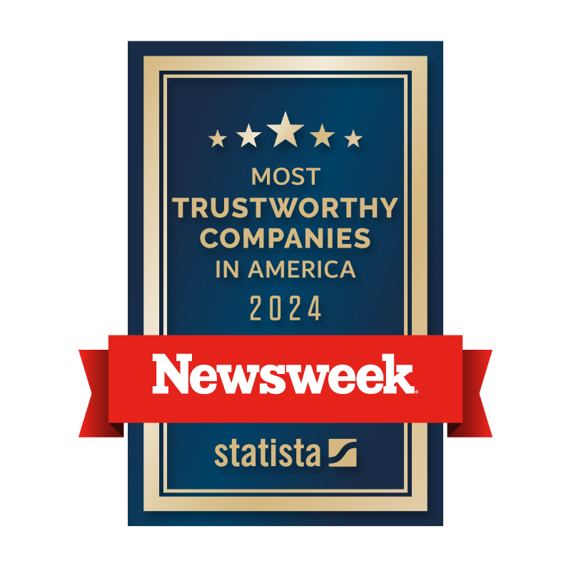 Newsweek Most Trustworthy Company Award seal