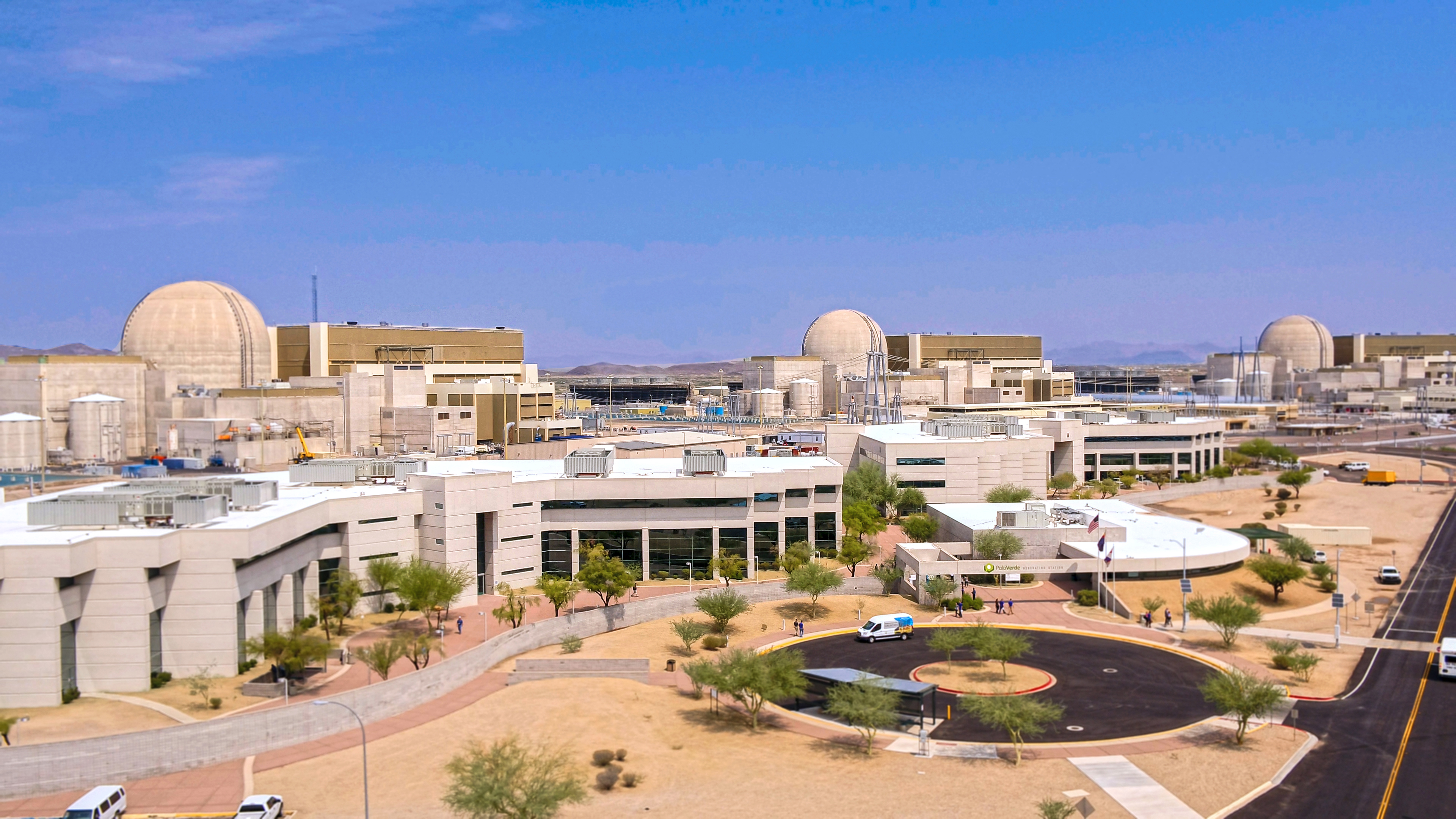 Aerial view of the Palo Verde Generating Station entrance 